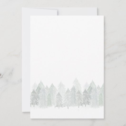 Schattigee Winter Bunny Poinsettia Kerstfeest Kaart (Achterkant)