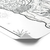 Schattigee Winter Chihuahua Kleurplaat Poster (Hoek)