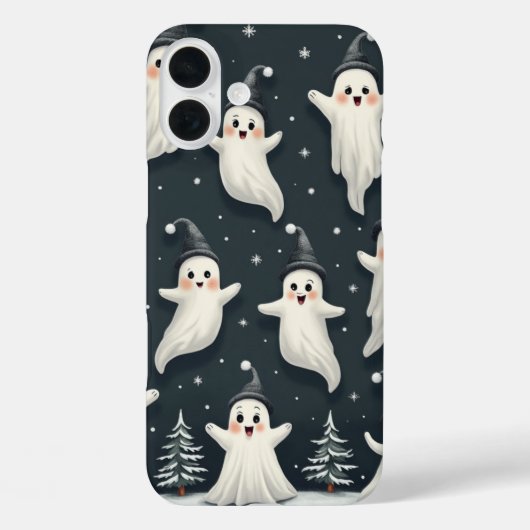 Schattigee Winter Ghost Pattern Telefoonhoes Case-Mate iPhone Case (Achterkant)