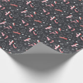 Schattigee Winter Kerstmis Kitty Cat Pattern Cadeaupapier (Hoek)