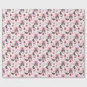 Schattigee Winter Kerstmis Kitty Cat Pattern Cadeaupapier (Vlak)