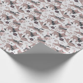 Schattigee Winter Kerstmis Kitty Cat Pattern Cadeaupapier (Hoek)