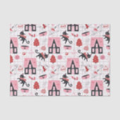 Schattigee Winter Kerstmis Kitty Cat Pattern Tissuepapier (Voorkant)