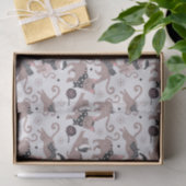 Schattigee Winter Kerstmis Kitty Cat Pattern Tissuepapier (Geschenk)