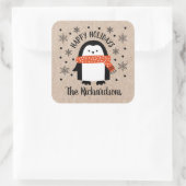 Schattigee Winter Kerstpinguïn Stickers (Tas)