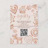Schattigee winter kleine cookie baby shower regist informatiekaartje (Voorkant)