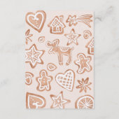 Schattigee winter kleine cookie baby shower regist informatiekaartje (Achterkant)