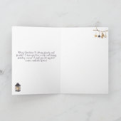 Schattigee Winter Lady Gnome Blauw Bos Vrolijk Ker Feestdagen Kaart (Binnen)