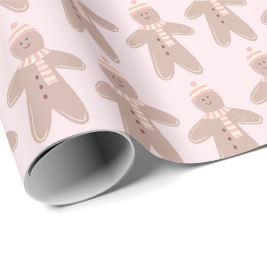 Schattigee winter peperkoek man kerst cadeaupapier (Rol Hoek)