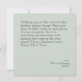 Schattigee Winter Pine Tree Family Christmas Kaart (Achterkant)