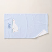 Schattigee Winter Polar Beer Custom Naam Kinder Ha Bad Handdoek (Handdoek)