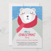 Schattigee Winter Polar Beer Kerstfeest Kaart (Voorkant)