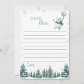 Schattigee Winter Polar Beer Verjaardag Tijd Capsu Bedankkaart (Voorkant)