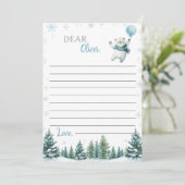 Schattigee Winter Polar Beer Verjaardag Tijd Capsu Bedankkaart (Staand voorkant)