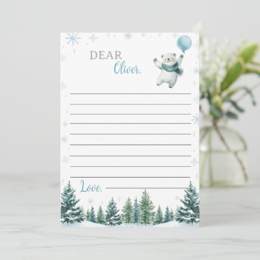 Schattigee Winter Polar Beer Verjaardag Tijd Capsu Bedankkaart (Staand voorkant)