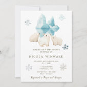 Schattigee winter Polar Beren Baby shower Kaart (Voorkant)