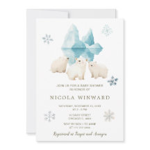 Schattigee winter Polar Beren Baby shower