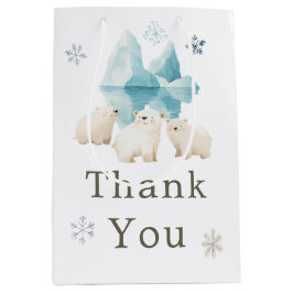 Schattigee winter Polar Beren Baby shower Medium Cadeauzakje