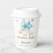 Schattigee winter Polar Beren Baby shower Papieren Bekers (Voorkant)