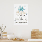 Schattigee winter Polar Beren Baby shower Poster (Keuken)