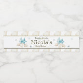 Schattigee winter Polar Beren Baby shower Waterfles Etiket (Enkel label)