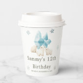 Schattigee Winter Polar Beren Verjaardagsfeest Papieren Bekers (Achterkant)
