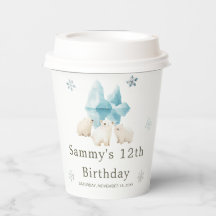 Schattigee Winter Polar Beren Verjaardagsfeest