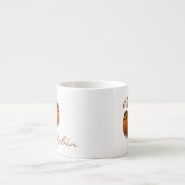 Schattigee Winter Robin Bird Kerst Espresso Cup Kop (Voorkant)
