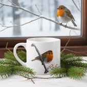 Schattigee Winter Robin Bird Kerst Espresso Cup Kop