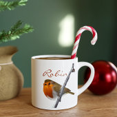Schattigee Winter Robin Bird Kerst Espresso Cup Kop