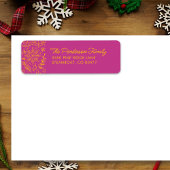 Schattigee Winter Snowflake Doodles Retouradres Etiket