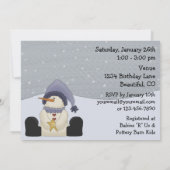 Schattigee Winter Snowman Boys Baby shower Kaart (Achterkant)