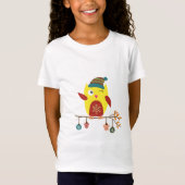 Schattigee Winter Uil Kerstmis Design T-shirt (Voorkant)