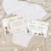 Schattigee Winter Woodland Animals Snowflake Baby  Informatiekaartje