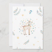 Schattigee Winter Woodland Baby shower Uitnodiging (Achterkant)