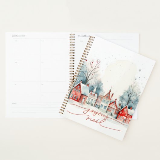 Schattigee Winter Woodland Waterverf Kerst Planner (Display)