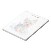 Schattigee winter Yorkshire Terrier Dog gepersonal Notitieblok (Linkerzijde)