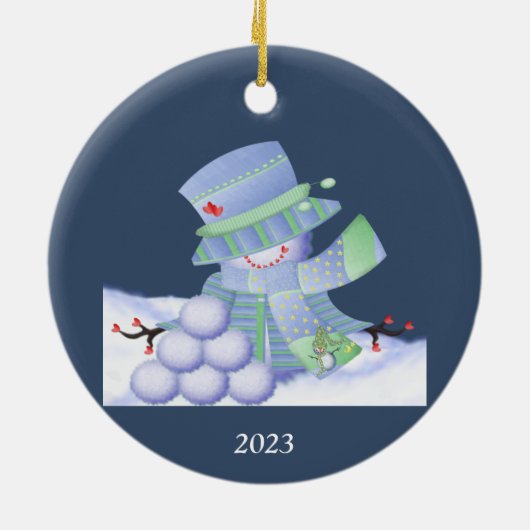 Schattigee winterblues keramisch ornament (Achterkant)