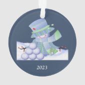 Schattigee winterblues ornament (achterkant)