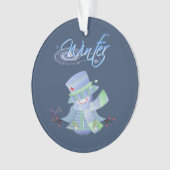 Schattigee winterblues ornament (voorkant)