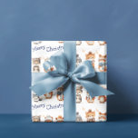 Schattigee winterdieren Fa La La Merry Christmas Cadeaupapier<br><div class="desc">Dit feestelijke inpakpapier is voorzien van prachtig geïllustreerde winterdieren in delicate waterverf,  en voegt een leuke touch toe aan uw vakantiegroet. Perfect voor het inpakken van cadeaus voor geliefden,  dit inpakpapier brengt vakantieloon naar uw cadeaus,  waarbij winterse feestdagen worden gecombineerd met kunstzinnige flair voor een prachtig verpakt,  gedenkwaardig vakantieseizoen.</div>