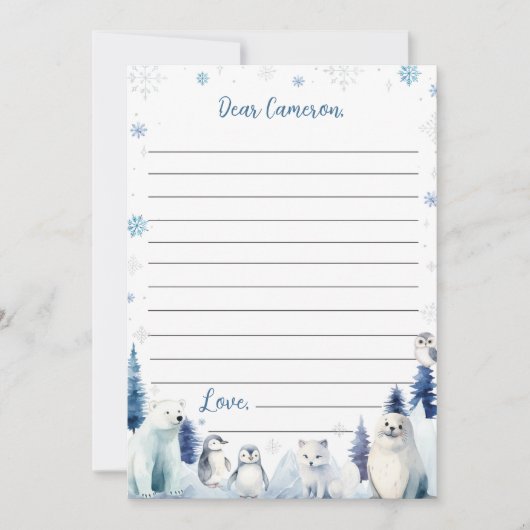 Schattigee winterdieren Verjaardag Capsule Kaart (Voorkant)