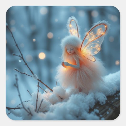 Schattigee winterfee Stickers (Voorkant)