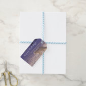 Schattigee winterfotografie van White Arctic Fox Cadeaulabel (Met Touw)