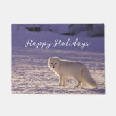 Schattigee winterfotografie van White Arctic Fox Deurmat (Voorkant)