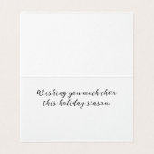 Schattigee winterfotografie van White Arctic Fox Kaart (Binnenkant ongevouwen)