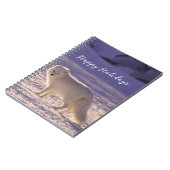 Schattigee winterfotografie van White Arctic Fox Notitieboek (Linkerzijde)