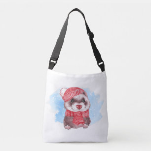 Schattigee winterfret-Waterverf Crossbody Tas