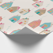 Schattigee winterhuizen Verpakkingspapier Cadeaupapier (Hoek)