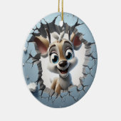 Schattigee winterkerst rendieren keramisch ornament (Rechts)
